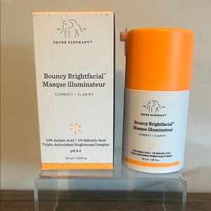 Drunk Elephant Bouncy Brightfacial™ Mask - Orange and White Packaging